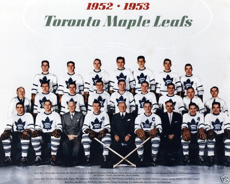 Team photo of the 1952-1953 Toronto Maple Leafs