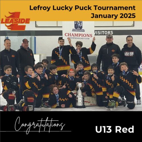 Leaside U13 Red Tournament Champions